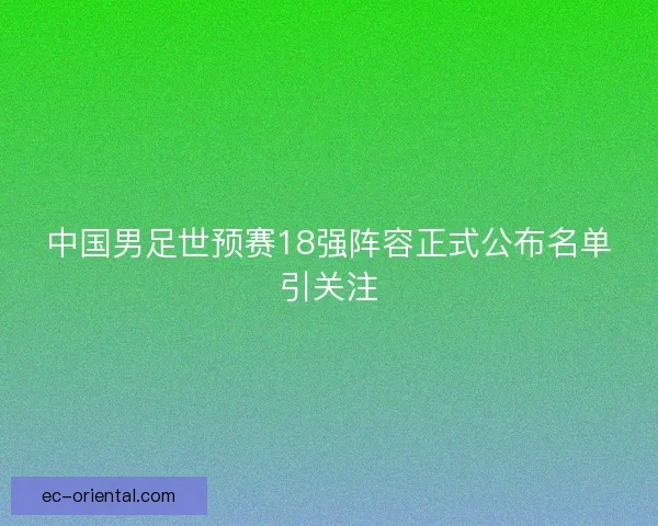 中国男足世预赛18强阵容正式公布名单引关注