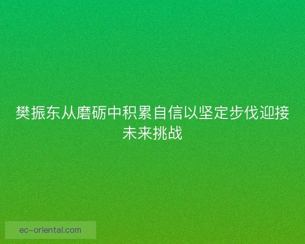 樊振东从磨砺中积累自信以坚定步伐迎接未来挑战